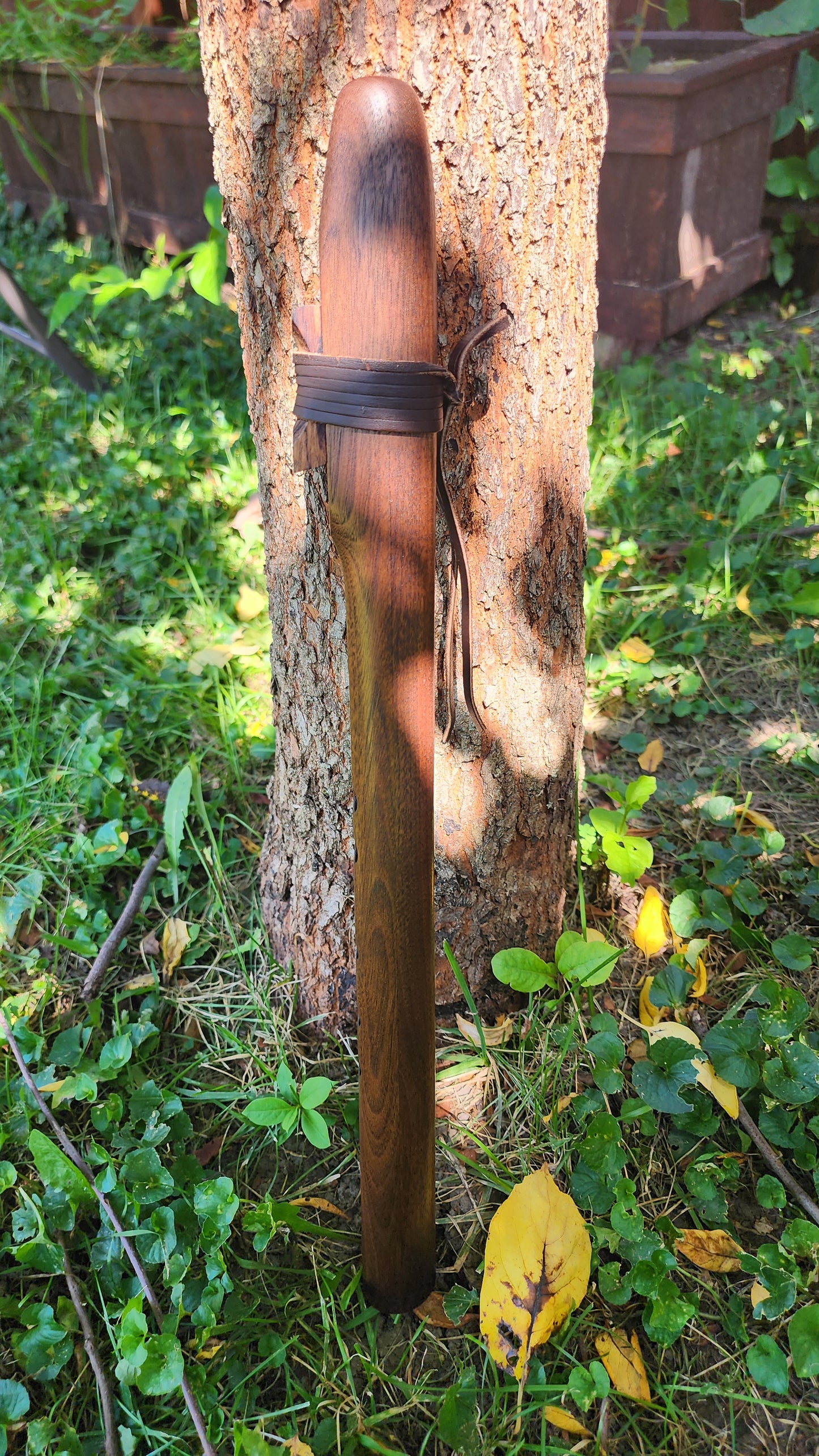 Handcrafted Black Walnut Flute — Native American Style, Key of G, 432 Hz