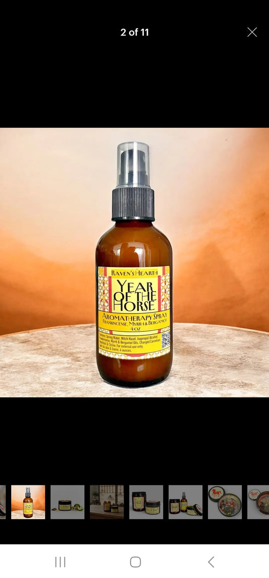Frankincense myrrh bergamot 4oz aromatherapy spray bottle