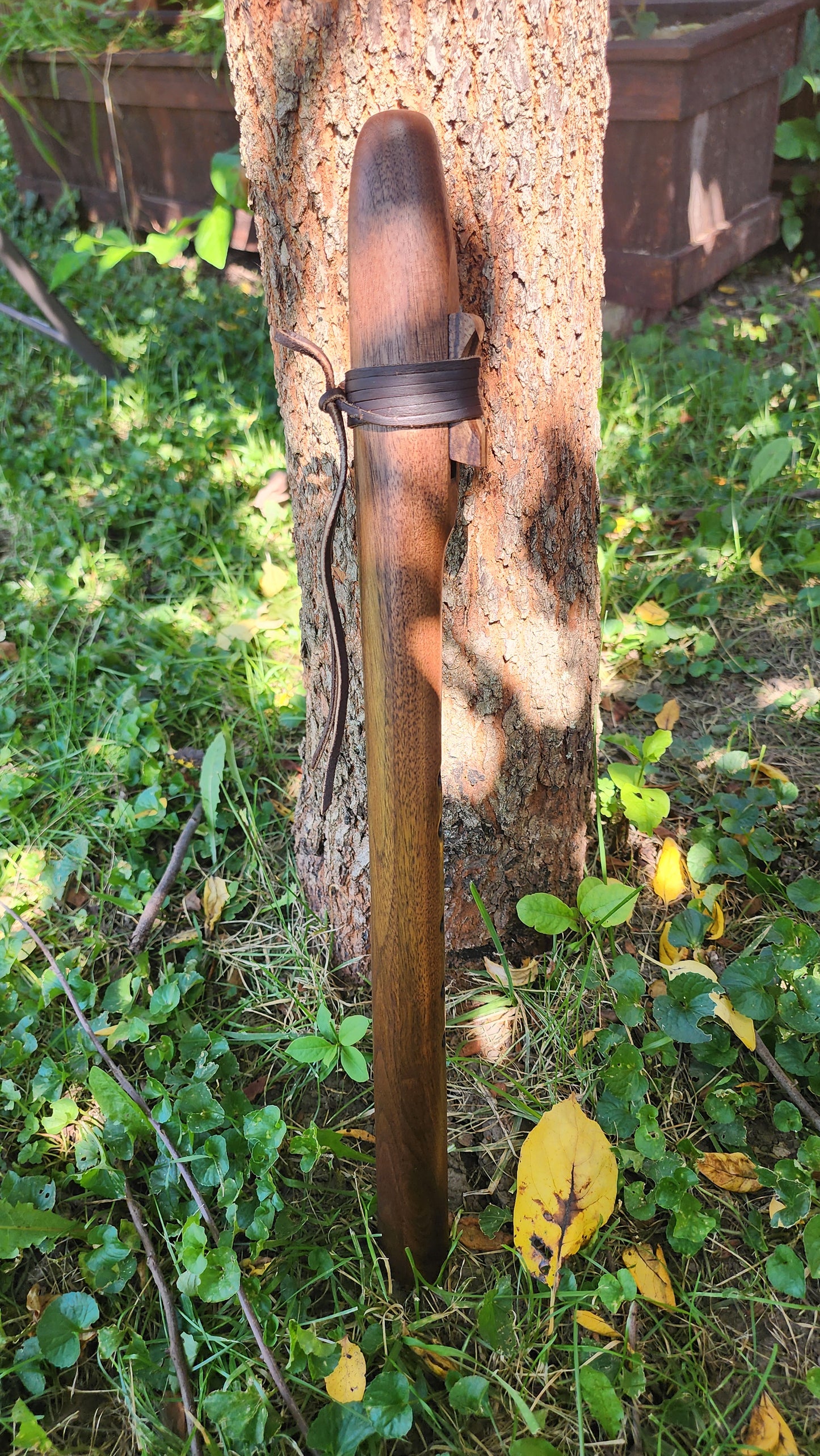 Handcrafted Black Walnut Flute — Native American Style, Key of G, 432 Hz