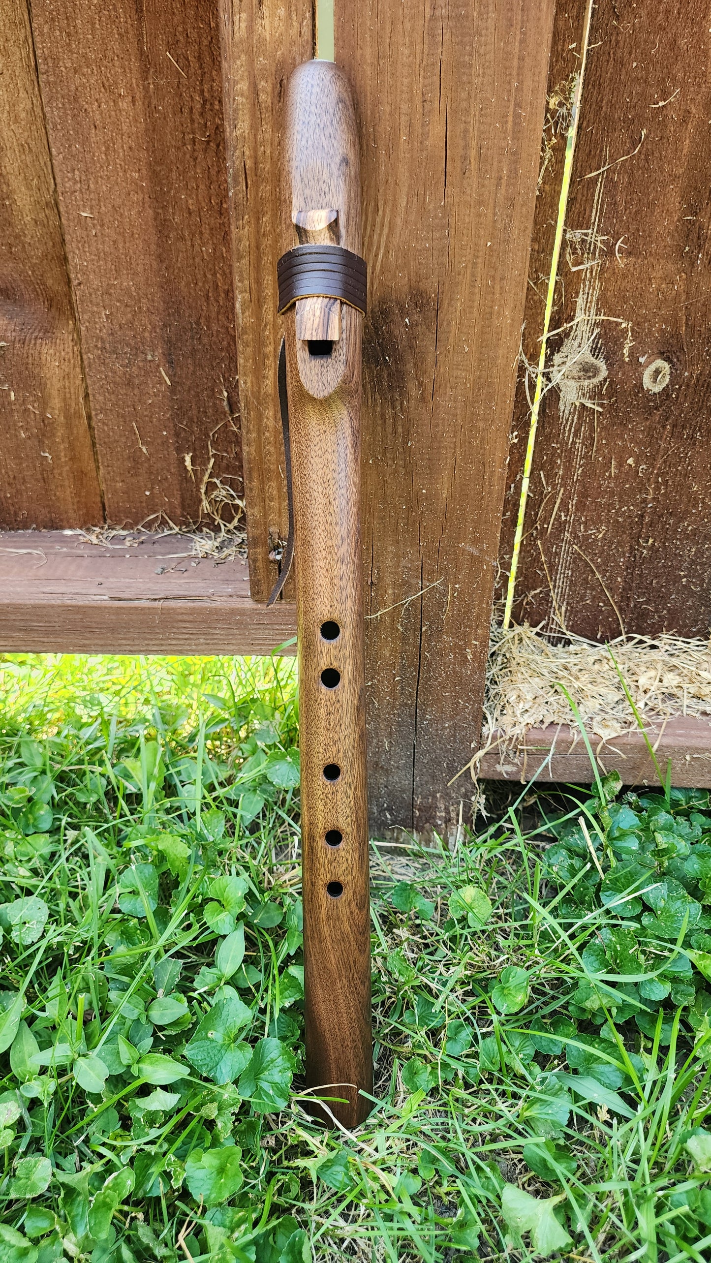 Handcrafted Black Walnut Flute — Native American Style, Key of G, 432 Hz