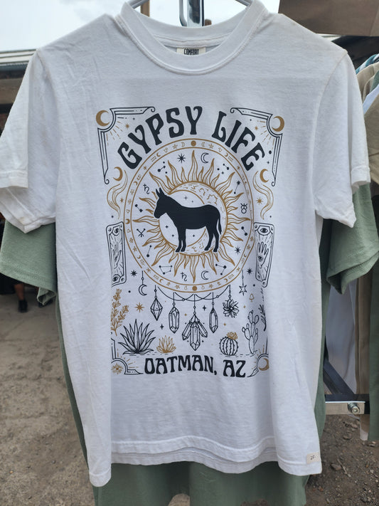 Gypsy Life Oatman AZ crystal donkey design t-shirt