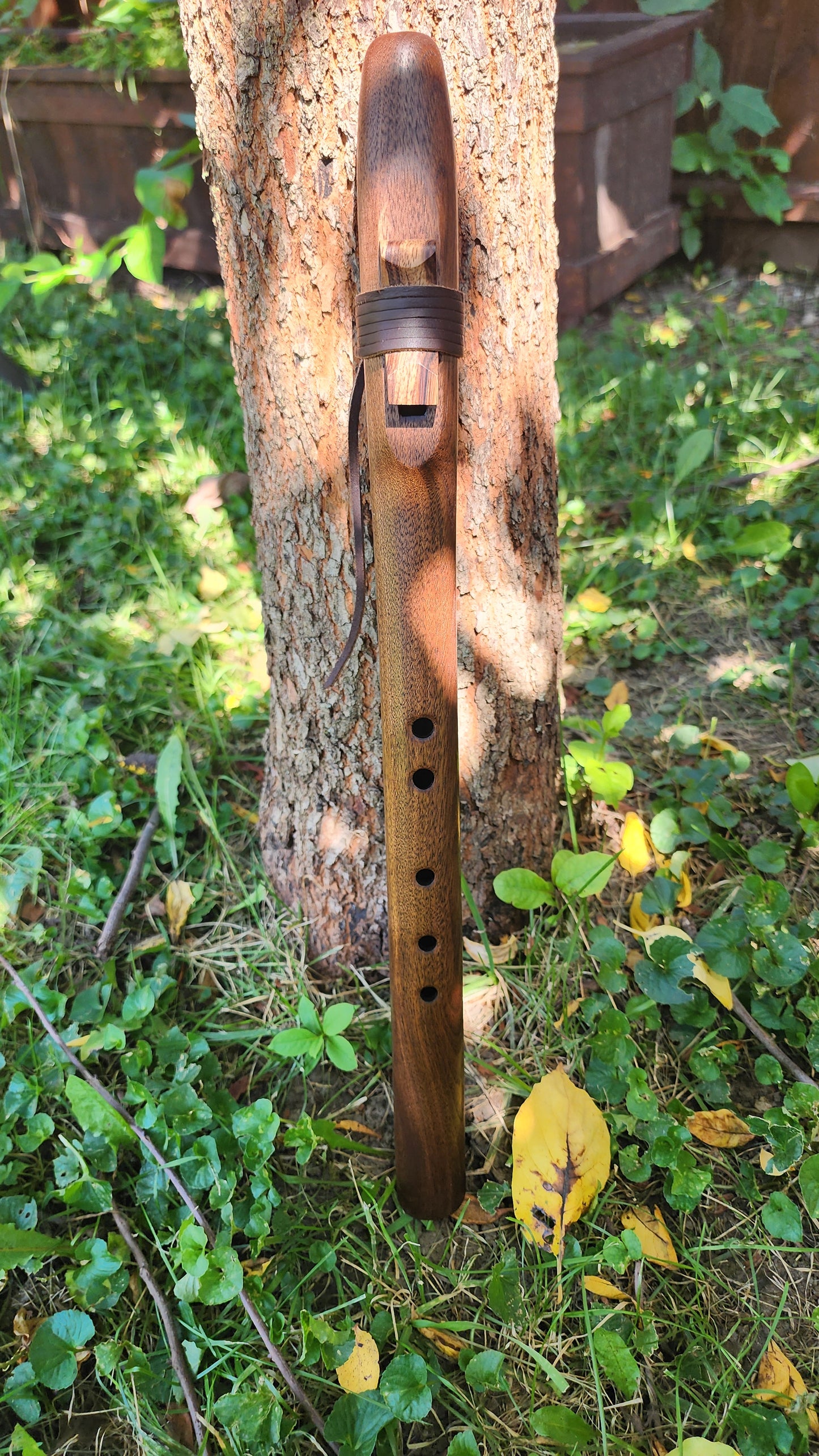 Handcrafted Black Walnut Flute — Native American Style, Key of G, 432 Hz