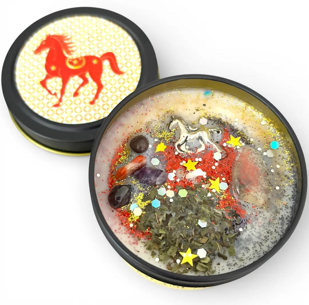 Year of the Horse 8oz frankincense bergamot candle